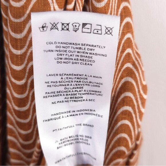 NWOT FAITHFULL THE BRAND Anthropologie Zuma Mini Dress 100% LINEN Size 8 / LARGE - Picture 15 of 15